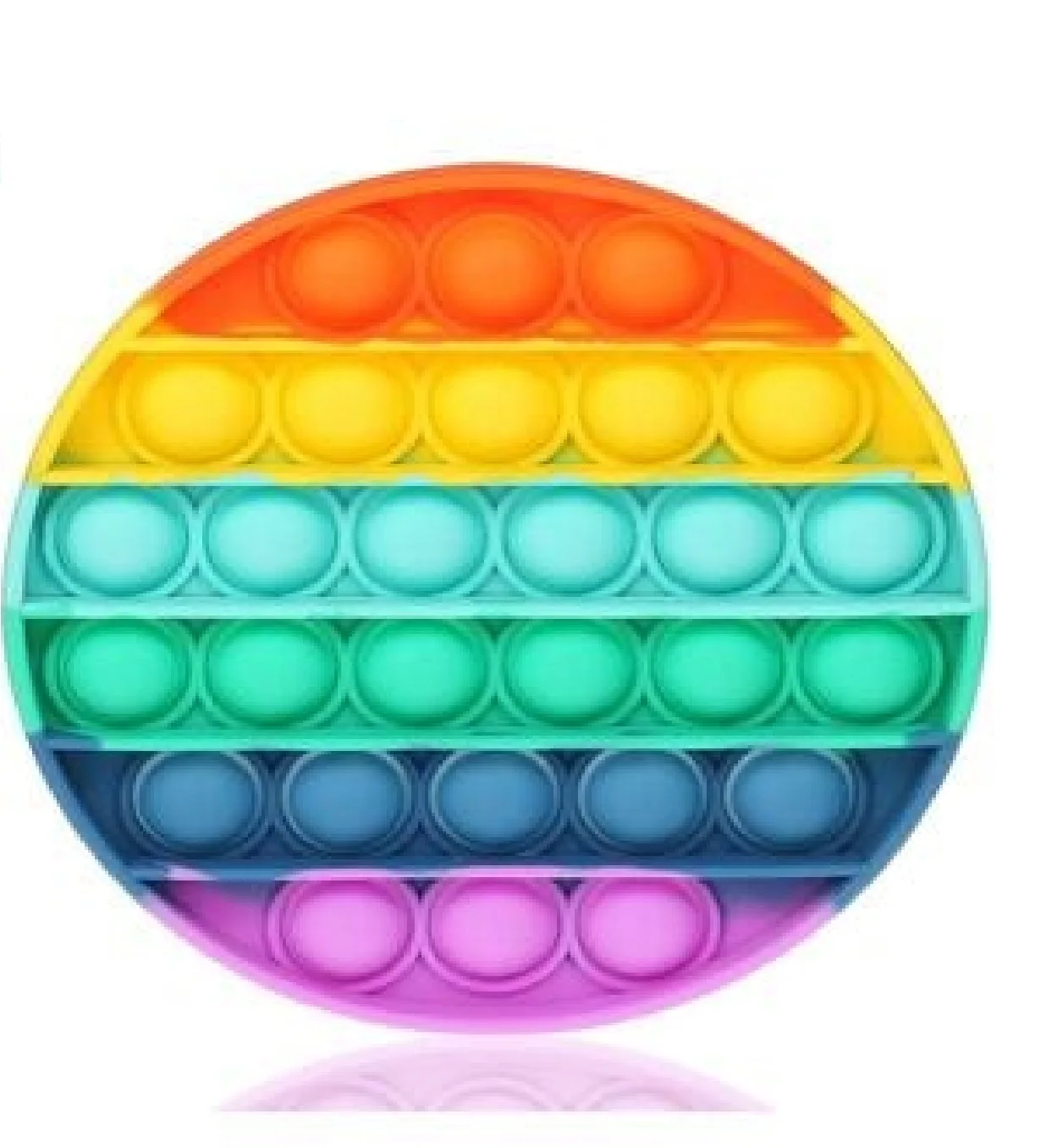 

Toys Pop It Push Bubble Fidget Special Pop Sensory Mental Toy ( Rainbow Color, Square ) for kids, intelligence games, children's