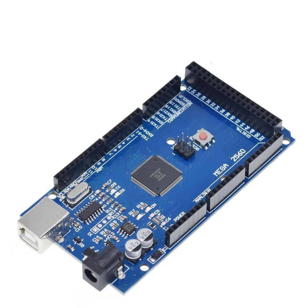 Макетная плата MEGA2560 MEGA 2560 R3 (CH340G) AVR USB с кабелем для arduino Wi Fi ESP8266|Интегральные