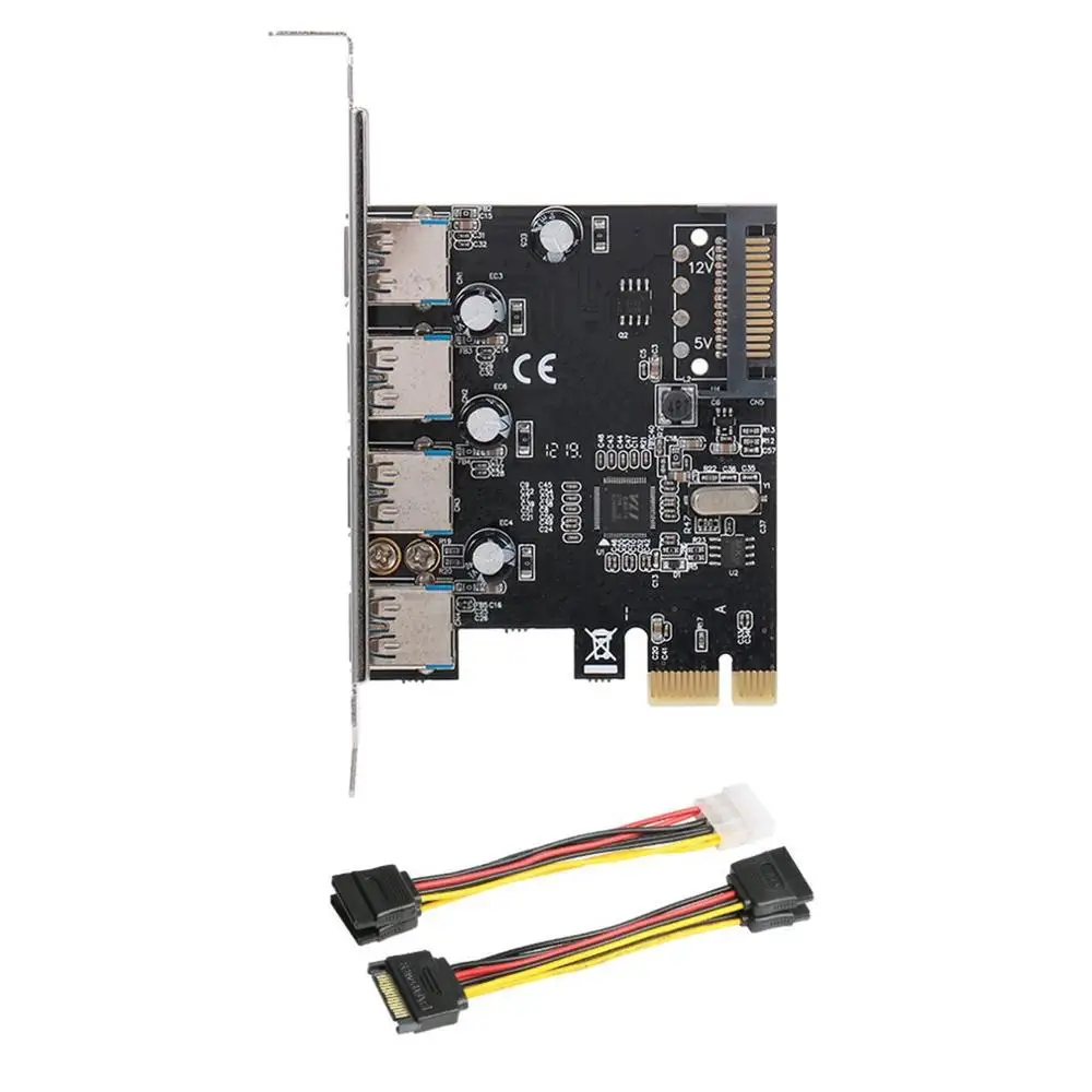 Плата расширения Superspeed с 4 портами USB3.0 PCI E экспресс адаптер для настольного
