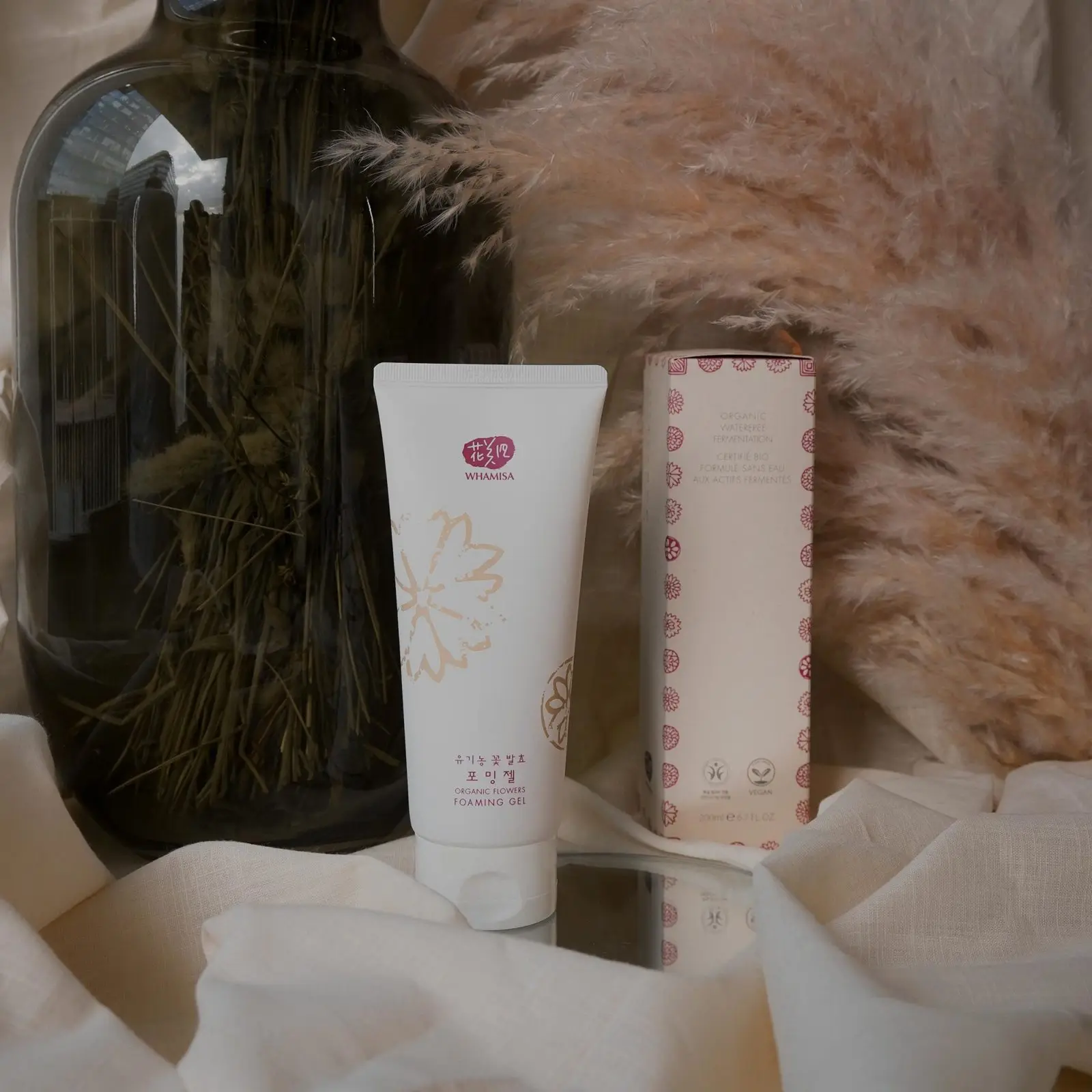 Пенящийся gel facial cleanser based flower enzymes whamisa | Красота и здоровье