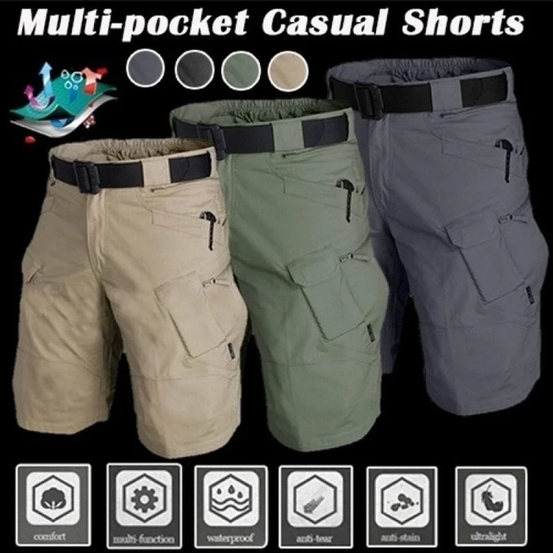 

Men's Shorts Classic Tactical Urban Military Cargo Shorts Waterproof Outdoor Summer Camo Pants Multipocket Hunting Casual Shorts