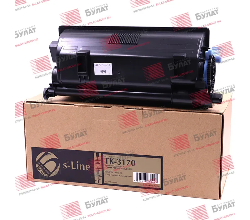 Тонер-картридж БУЛАТ s-Line TK-3170 для Kyocera ECOSYS P3050 P3055 P3060 (Чёрный 15500 стр.) | Компьютеры и