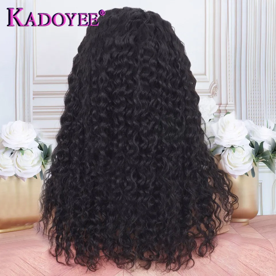 

Curly Hair Headband Wig Human Hair Super Easy Half Wig Brazilian Remy Hair Headband Wigs Full Machine Made Wigs 180% For Women