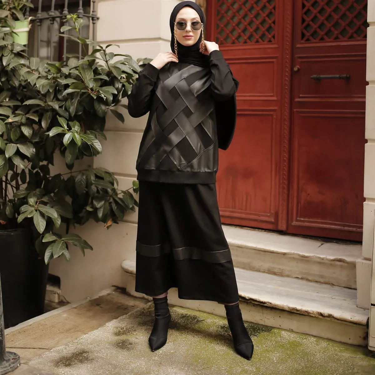 

Butik Melike Women's Detailed Front Suit 2021 New Arrivals hijab abaya muslim fashion set islamic clothing prayer garment Turkey