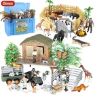 Моделирование Oenux, серия игрушек с животными, лошадь, стабильная ферма, дикая природа, собака, курица, зоопарк, модель, экшн-фигурка, школьный проект, игрушка, подарок для детей