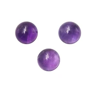 5pcs natural amethyst semiprecious stone dome cabochon round shape10mm flat back jewelry accessories for making pendant diy ring