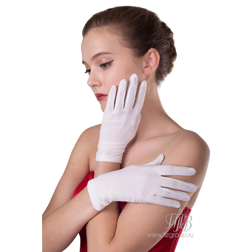 Gloves Made of Supplex White Guipure-stretch For performances the theater Outfits productions Theater props holidays animators filming a photo shoot