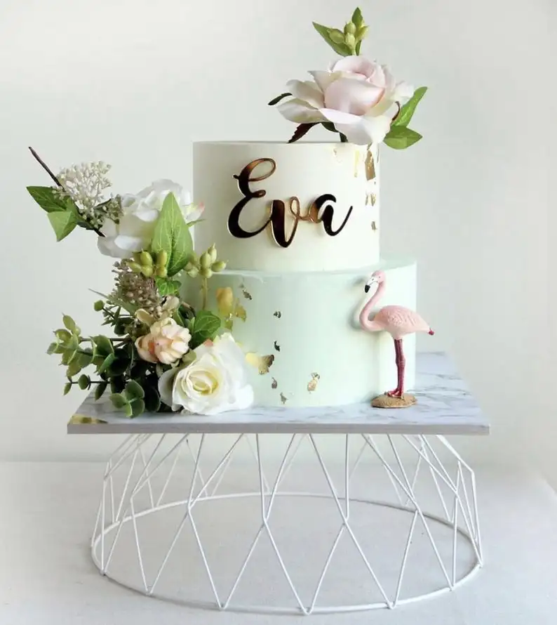 Название торт в виде анха сценарий имя Топпер акрил отображаемое спереди фигурки