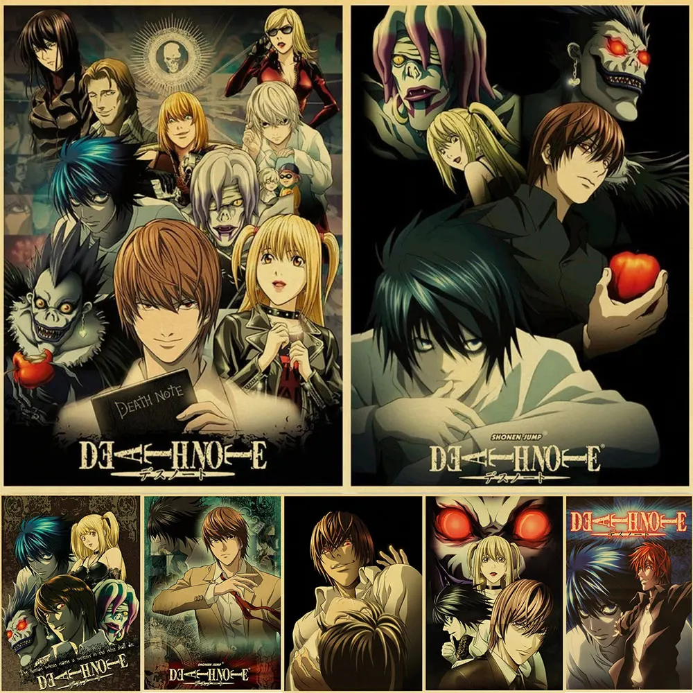 

Japanese Anime Death Note Canvas Painting Wall Art Retro Posters and Print Pictures for Children's Room Home Decoration Cuadros