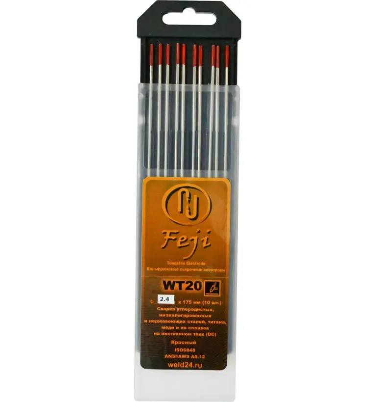 Электрод вольфрамовый WT-20 d2 4х175 мм Feji (10 шт.) |