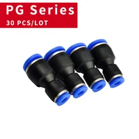 30pcs 15pcs pg series reducing tee straight through 4 to 12mm pneumatic fitting plastic hose quick couplings