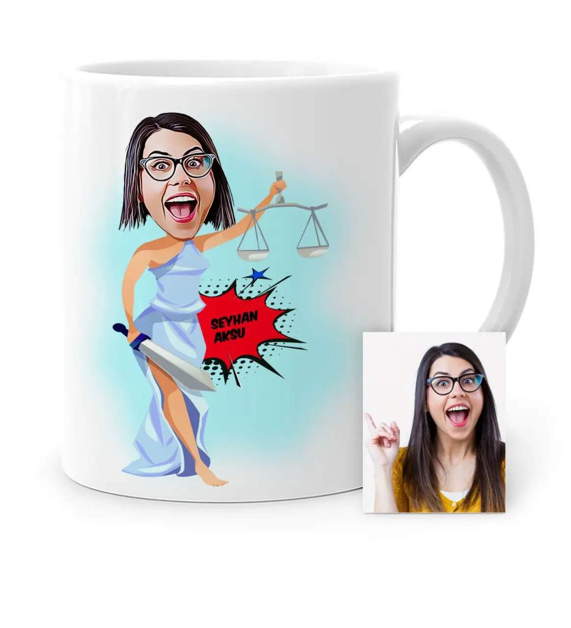 

Personalized Attorney Cartoon White Mug Cup-1