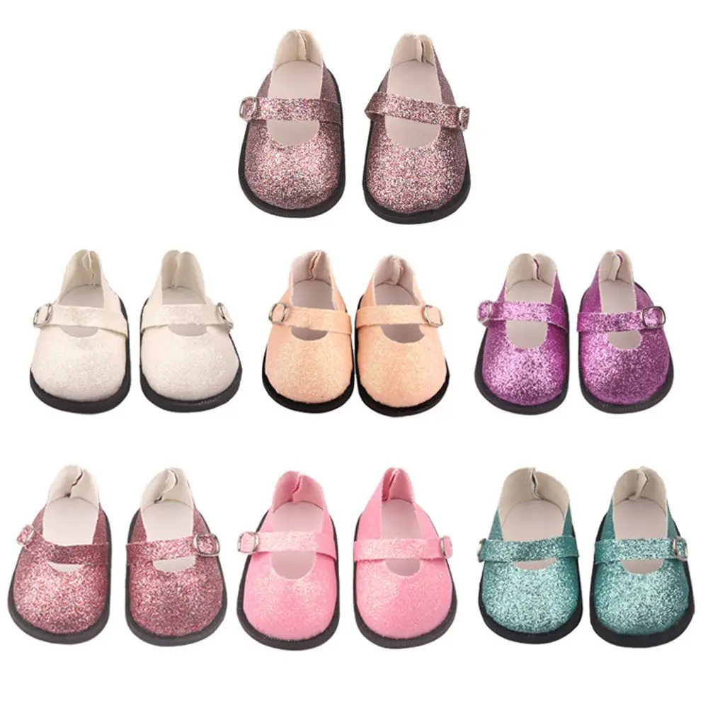 

Fashion Shiny Sequins Doll Shoes Fit for18 Inch/43CM Dollhouse Accessories Dolls Change Clothes Game Playing House Kids Toy