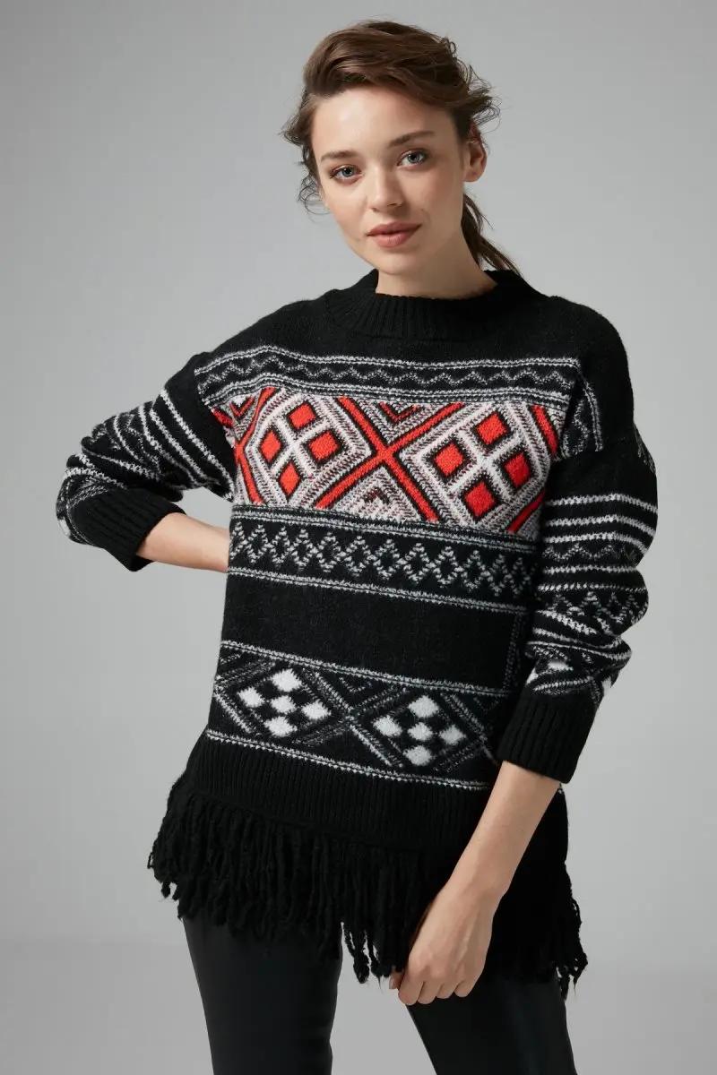 Женская трикотажная туника с бахромой Joinus| |