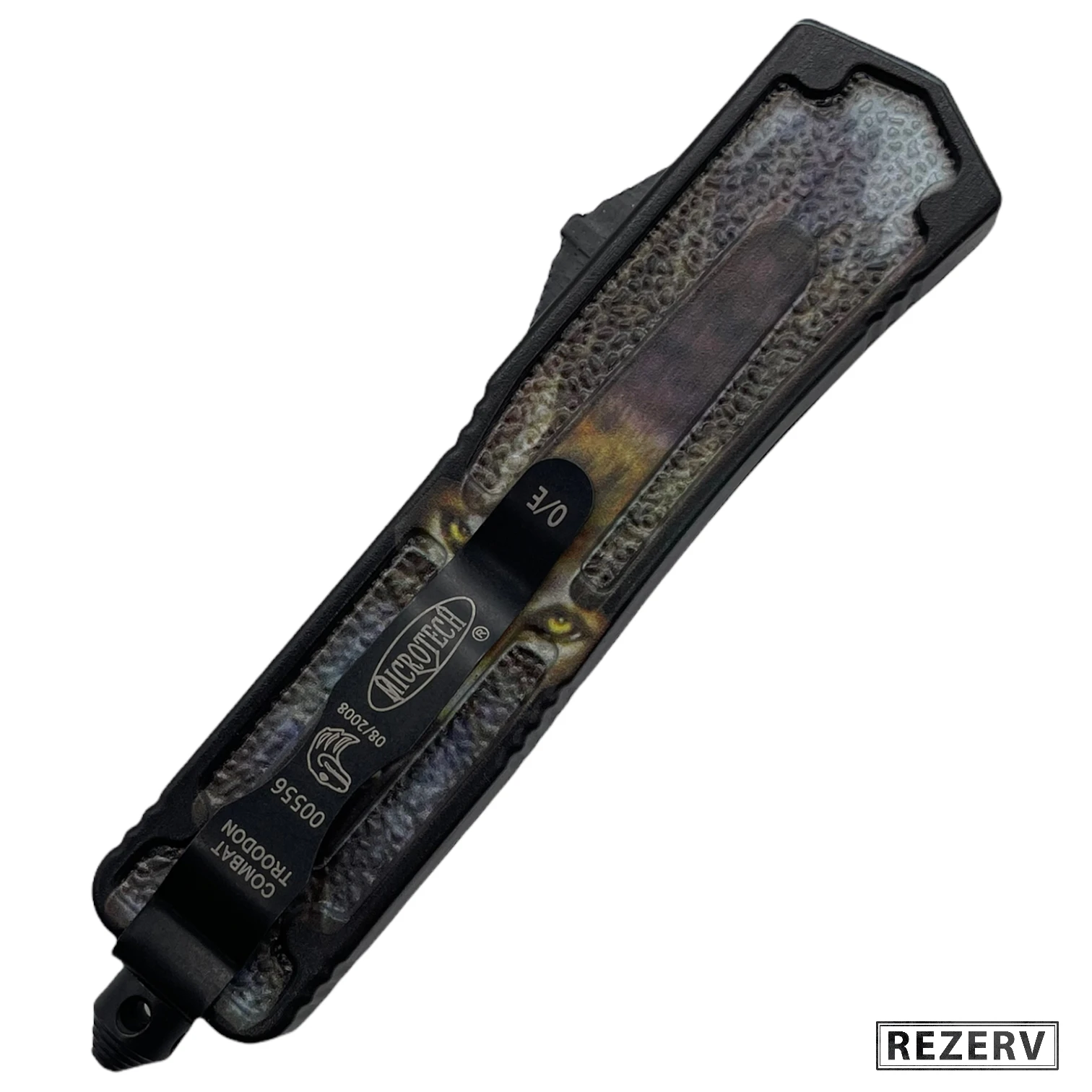 Нож фронтальный кнопочный Micro mod. 14 автоматический складной сталь 420 рукоять