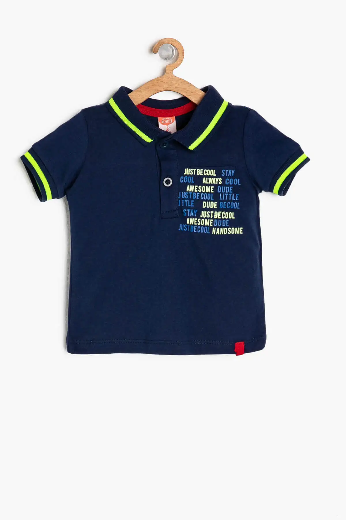 Детская футболка поло с воротником Koton темно синего цвета для маленьких