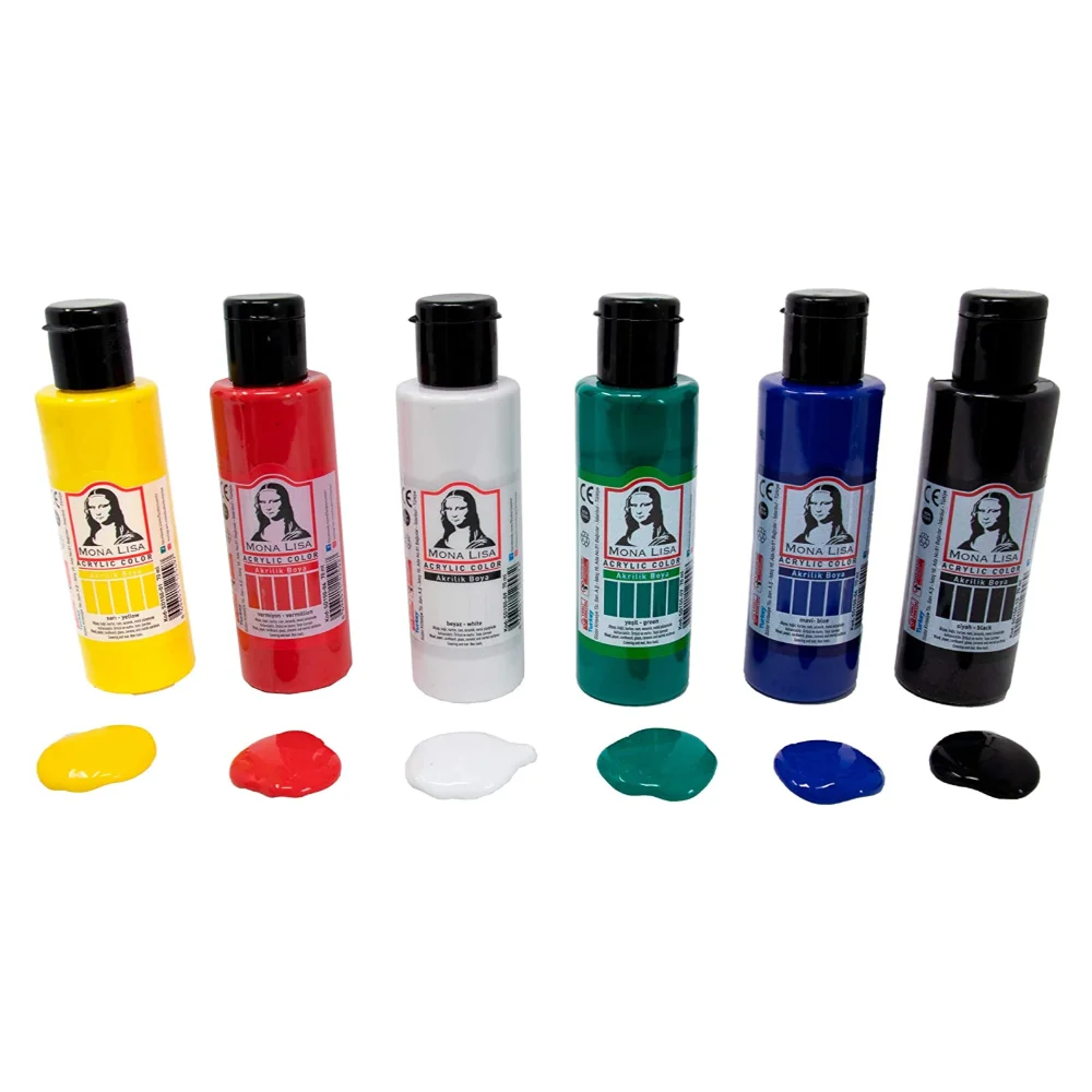 Акриловая краска Sudor 6 шт. Цвет 70 мл Набор для рисования Холст Камень Аэрограф