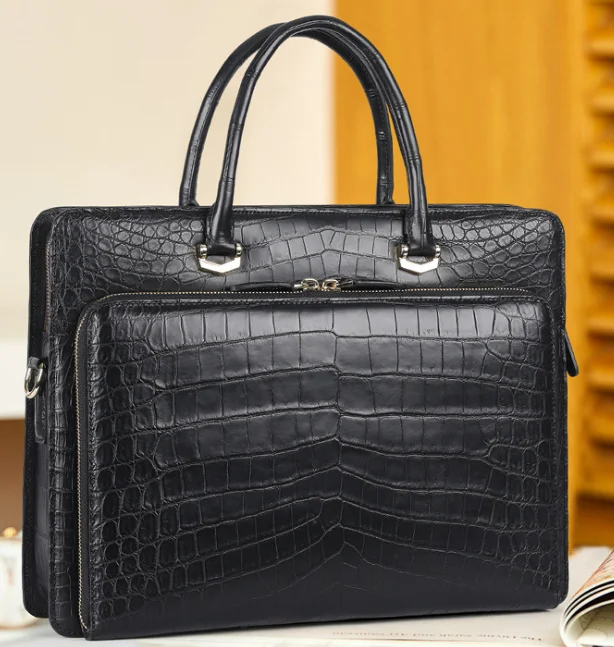 

New Simple Retro Leather Bag Men Handbag Laptop Bag Tote Bag Shoulder Bags Vertical Section First Layer Cowhide Original Male