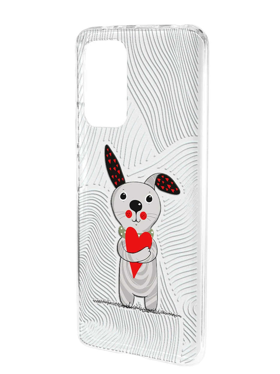 Силиконовый чехол Мобилиус на Xiaomi Redmi Note 10 / Pro рисунок Любовь Сердечки Цветочки |