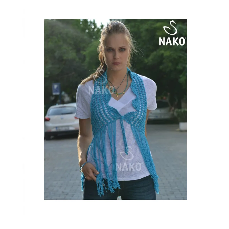 Тканевая пряжа Nako Calico 100гр 245 м % 50 Премиум акрил Хлопок Вязание крючком амигуруми