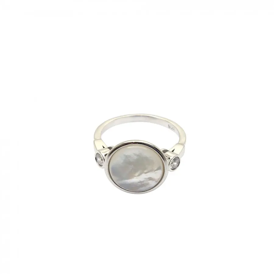 

Dainty Minimal Pearl Ring 925 Sterling Silver Free Resize