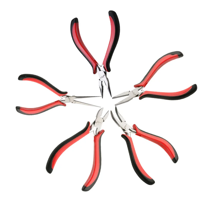 DIY Jewelry Making Pliers Set Side Cutting Round/Bent/Long Chain Nose Pliers Cutting Wire Pliers Hand Tools