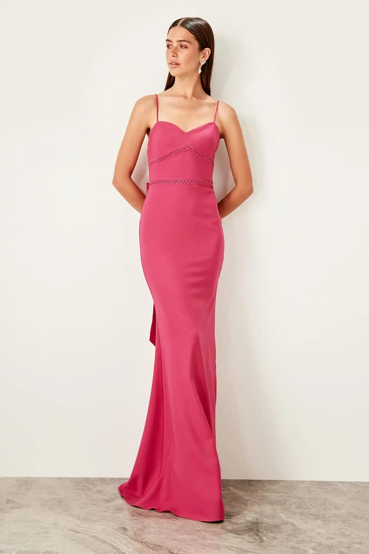 Trendyol вечернее платье с бантом TPRSS19BB0363|Вечерние платья| |