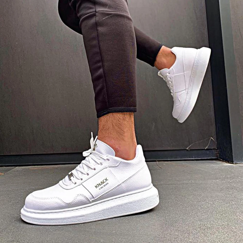 Knack Yüksek Taban Günlük Ayakkabı 040 Beyaz Şık Tasarım Men's Shoes Sports New Model Casual Stylish Sh
