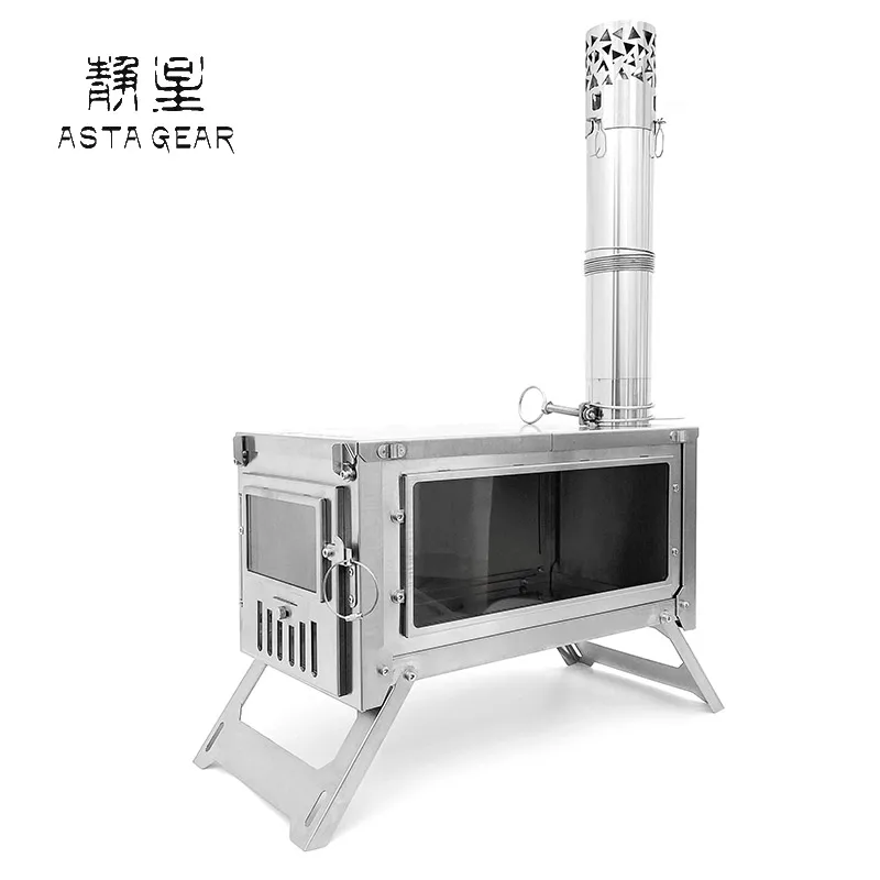 

Asta Gear Portable Tent Stove for Camping Stainless Steel Hinge Design Fast Outdoor Cooking Heating Furnace