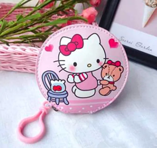 Hello kitty мультфильм pu кожа Монета Сумка Кошелек держатель для наушников ключ сумка XK-0862 - Цвет: 1
