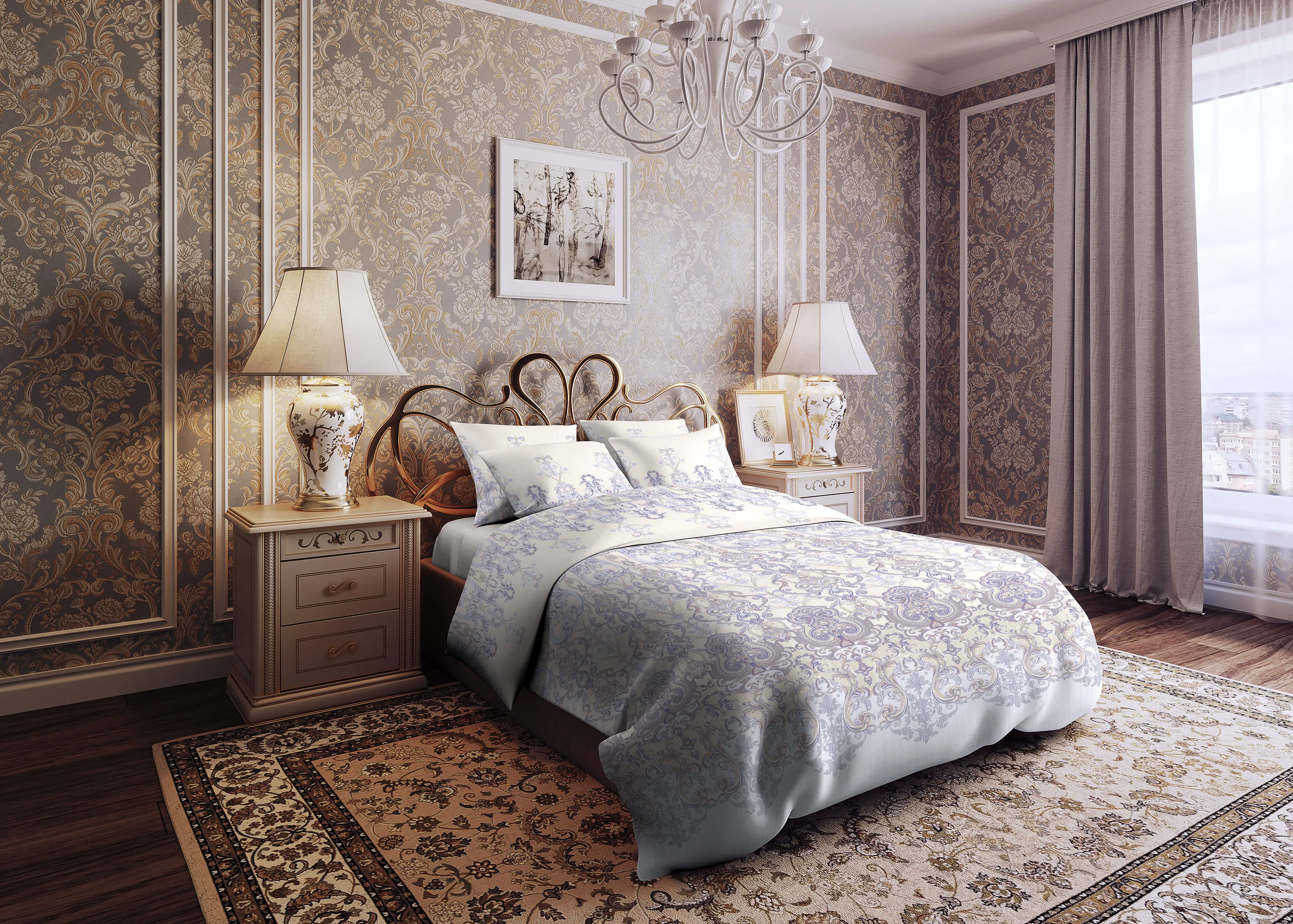 КПБ бязь КЛАССИКА 9175 ВЕКТЕКСТИЛЬ КОМПЛЕКТ ПОСТЕЛЬНОГО БЕЛЬЯ | Дом и сад