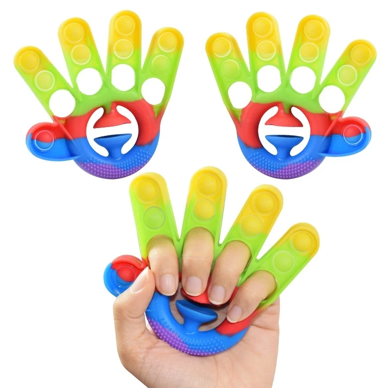 

New Anti Stress Fidget Toy Finger Hand Grip Stress Reliever Adult Children Simple Dimple Stress Toy Push Bubble Decompression