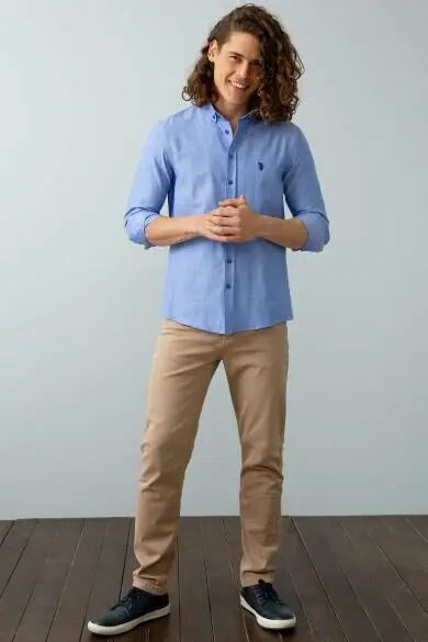 U.S. POLO ASSN. Мужской тканый гомлек|Классические| |
