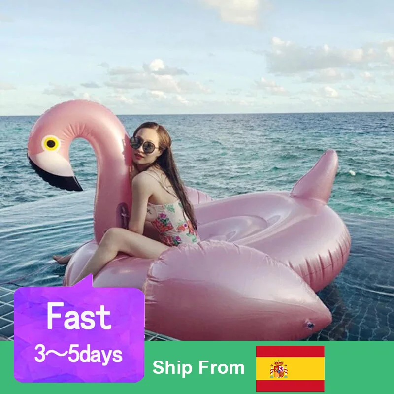 150 см надувные поплавки для бассейна с фламинго розовое кольцо плавания взрослых