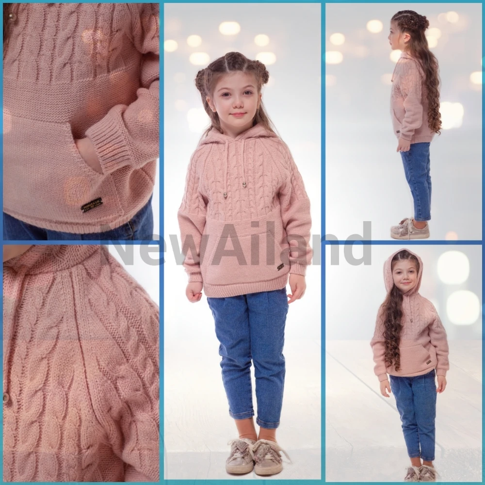 Толстовка доставка 3 дня из РФ худи с капюшоном свитер вязаный теплый розовый