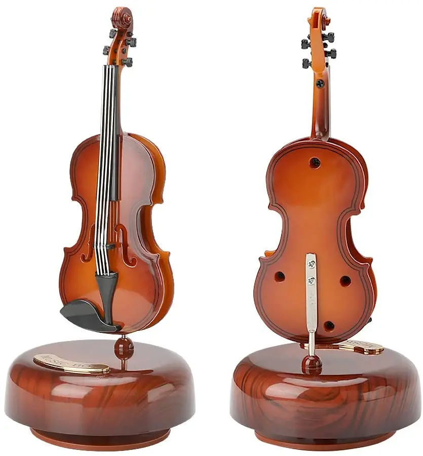 

Mini Classical Music Box with Rotating Musical Base Great Gift for Boys Girls Birthday Christmas New Year Decoration Decor