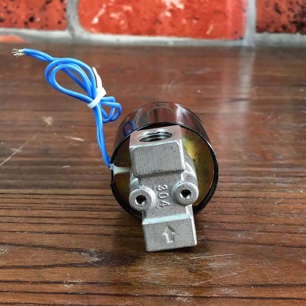 Электрический электромагнитный клапан из нержавеющей стали 304 N/C 12v G1/4'' с