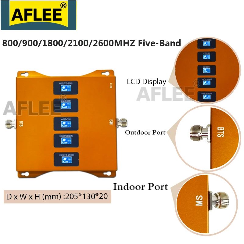 Усилитель мобильного сигнала AFLEE AXN27L LGDWL 5 диапазонный 800 900 1800 2100 2600 (GSM DCS WCDMA LTE800