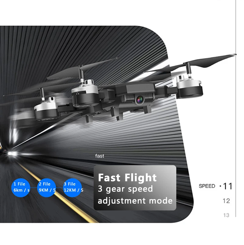 Дрон с длинным временем полета и широкоугольной камерой 4K Wi-Fi Fpv Квадрокоптер
