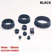 4 50mm black silicone rubber snap on wiring grommets blanking o ring gasket washer through hole inserts plugs protect cable wire