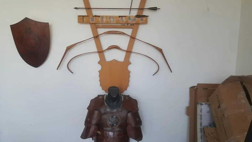 Scythian лук традиционный конский изогнутый смонтированный для стрельбы из лука