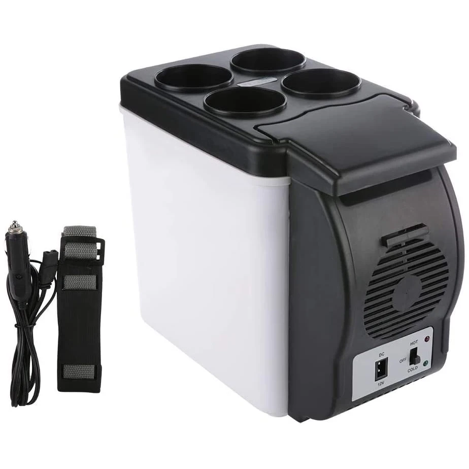 6L Mini Car Refrigerator Dual Use Beverage Cooler Warmer ABS Portable Outdoor Travel Freezer Universal Refrigerator