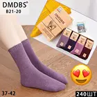 20шт(10пар) Женские  махровые термо носки из собачьей верблюжьей шерсти, антибактериальные  , размер 37-41 , подарок для женщин