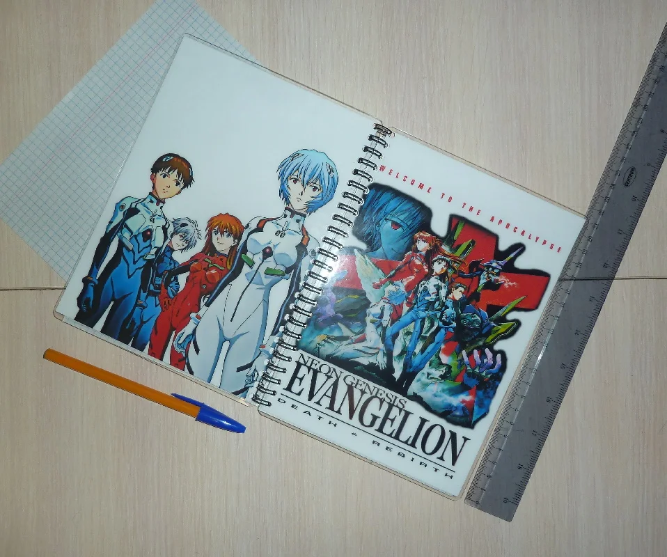Скетчбук блокнот альбом тетрадь А5 аниме Евангелион Рей Аска обложка с двух