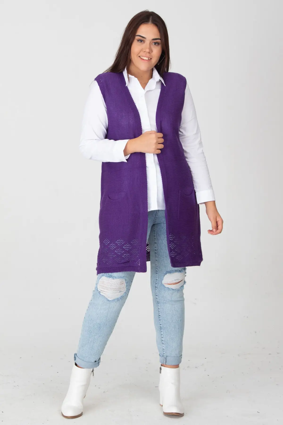 Женский трикотажный жилет Sans Textile 65 N12445 | Женская одежда