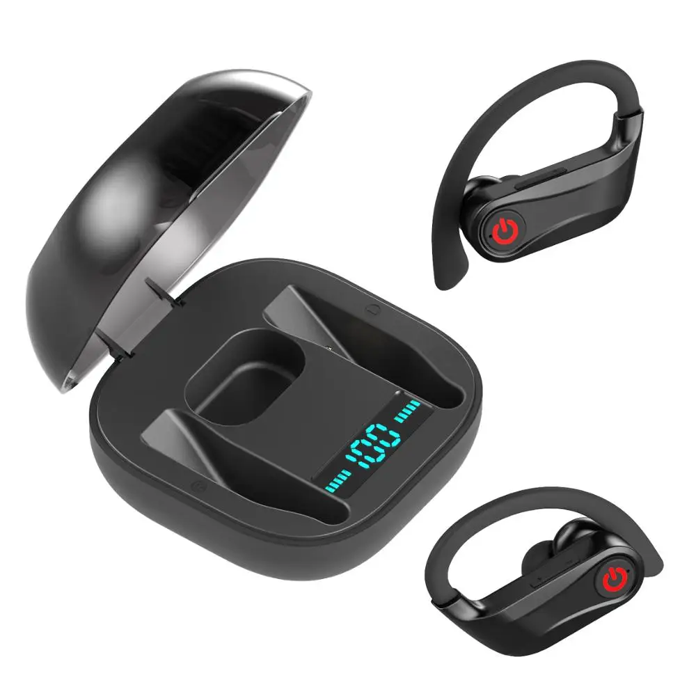 Черные PowerHBQ pro Q62 беспроводные наушники Bluetooth 5 0 стерео спортивные гарнитуры