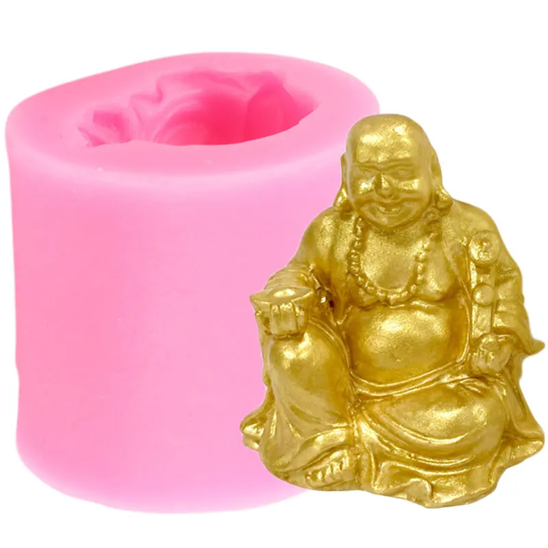 3D Maitreya статуя Будды силиконовая форма для свечи воск свечей гипсовые изделия