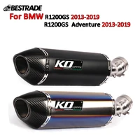 for bmw r1200gs r1200gs adventure 2013 2019 slip on exhaust set motorcycle mid link pipe escape 51mm muffler tip stainless steel
