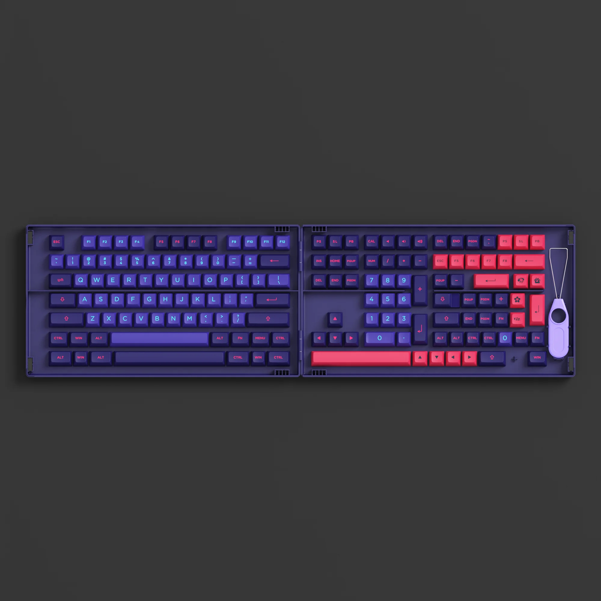 Набор неоновых колпачков для клавиш AKKO профиль Cherry/ASA PBT 108 набор полных с 49