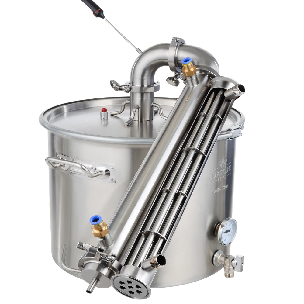 Холодильник для дистиллятора с носиком Кламп 2&quot дюйма (64 мм) длина 500 мм SS304 -